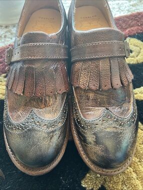 Bed Stu Women's Cobbler Series
Distressed Brown Rustic Wingtip Slip On Shoes